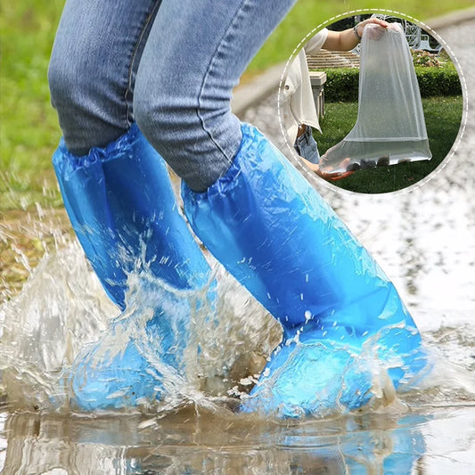 🎁Christmas sale☃️Thickened and lengthened waterproof portable rain shoe covers