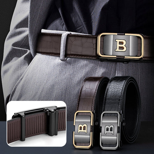 ❄️Winter Specials❄️Men's Crocodile-Patterned Automatic Buckle Belt