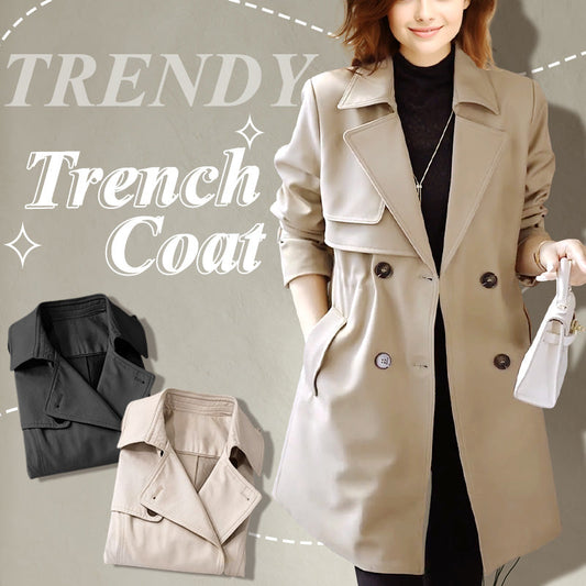 ❄️Winter Specials❄️Comfortable Waisted Lapel Trench Coat