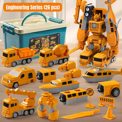 🔥Hot Sale 49% Off🔥Magnetic Transform Engineering Car Assembled Toys