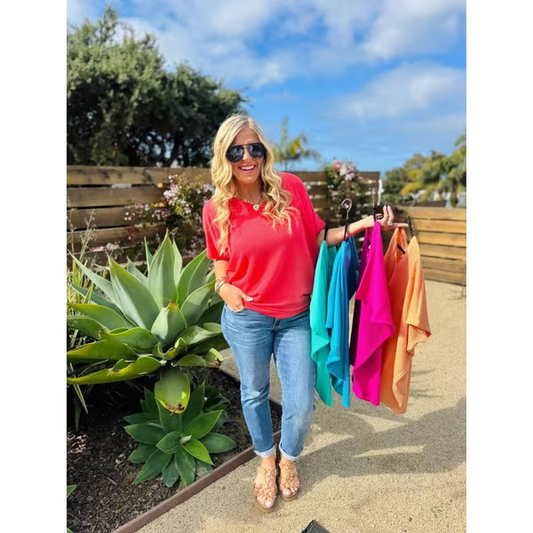 💥LAST DAY SALE 50% OFF💥-Take A Chance Top🌟 Ultimate Comfort Style: Women's V-Neck Summer T-Shirt 🌟