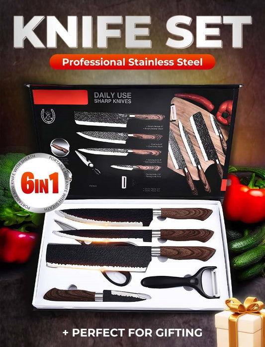 🔥Hot Sale🔥Professional Chef's Knife Set - 6 Pcs Set